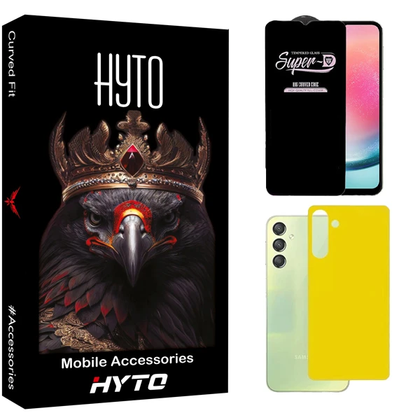محافظ صفحه نمایش هیتو مدل SuperD Guard مناسب برای گوشی موبایل سامسونگ galaxy A24 به همراه محافظ پشت گوشی