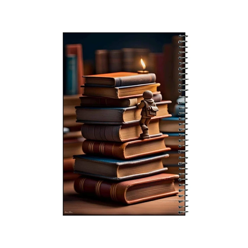 دفتر مشق 80 برگ سیمی مدل کتاب ها