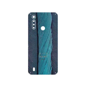 MAHOOT Turquoise feathers Cover Sticker for Motorola Moto G8 Power Lite