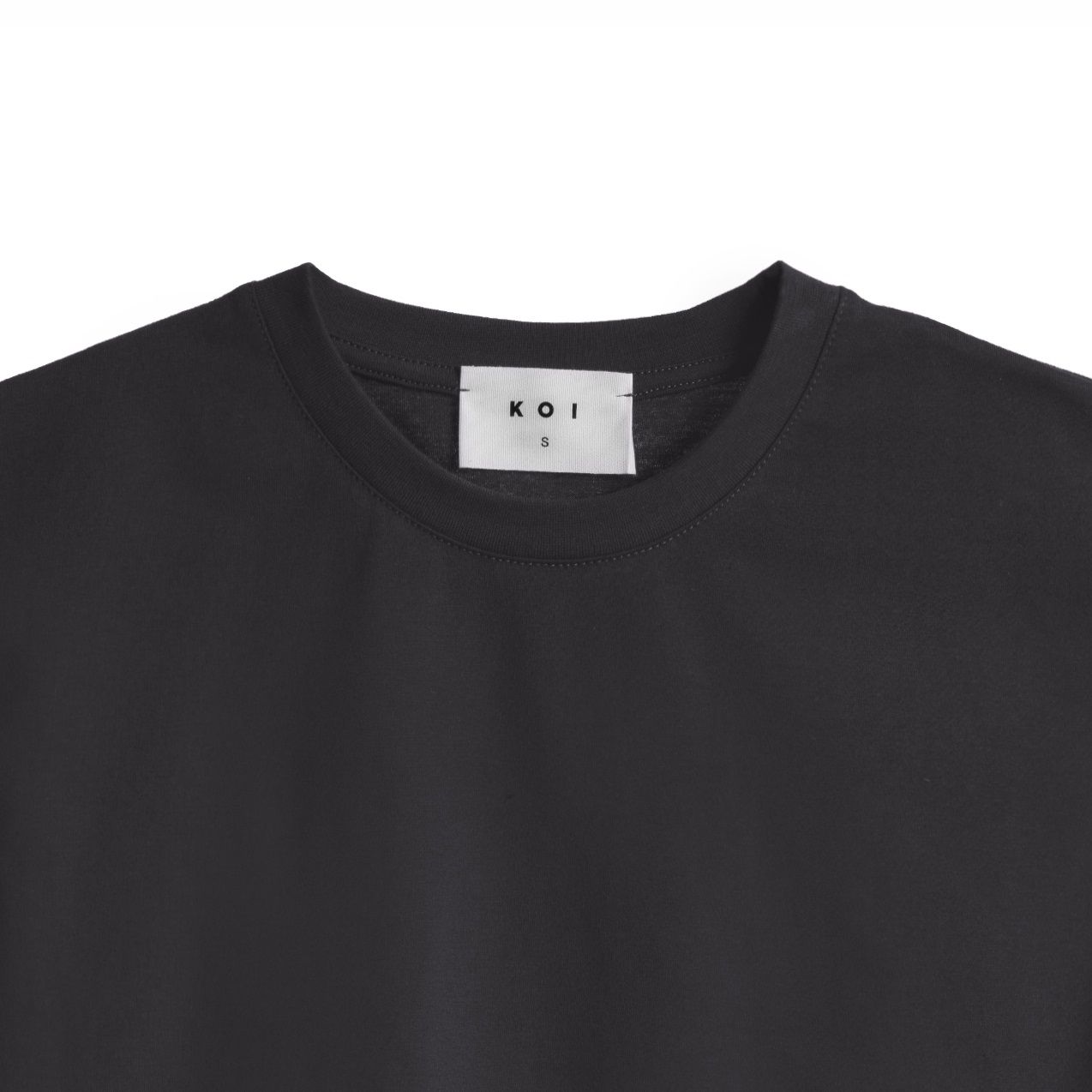 تی شرت آستین کوتاه زنانه کوی مدل رگولار هی گرل کد 444 رنگ زغالی -  - 2