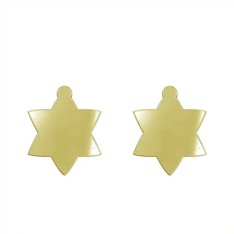 گوشواره طلا 18 عیار زنانه مدوپد مدل ستاره کد GA1-15368