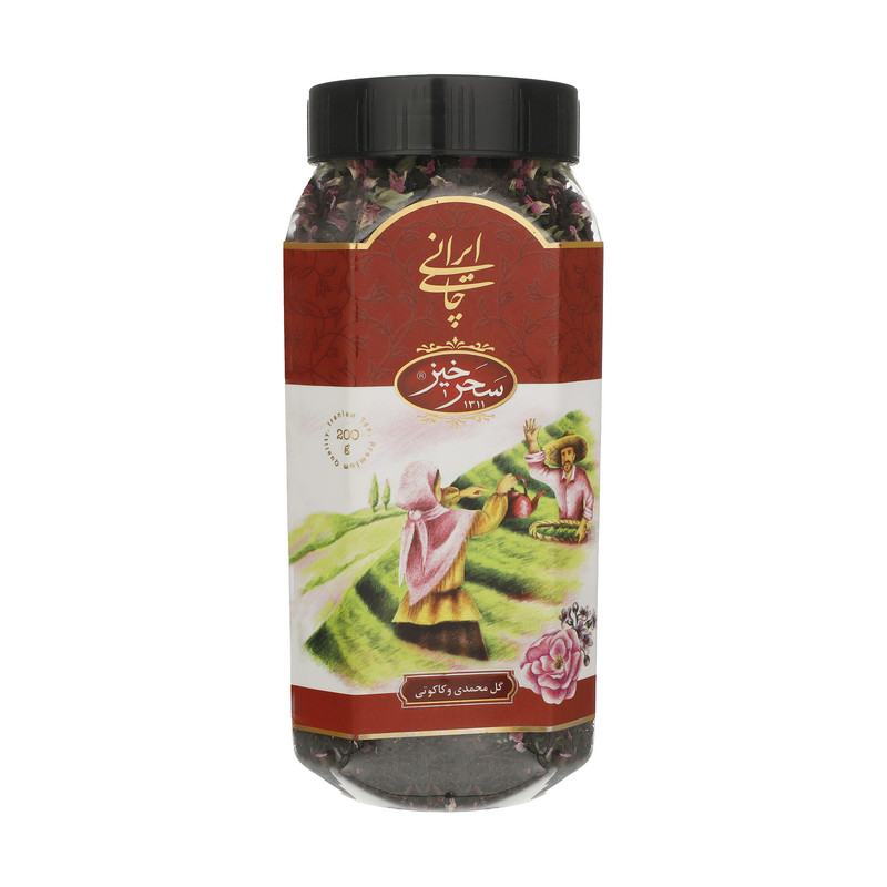 چای سیاه شکسته ایرانی با گل محمدی و کاکوتی سحرخیز - 200 گرم