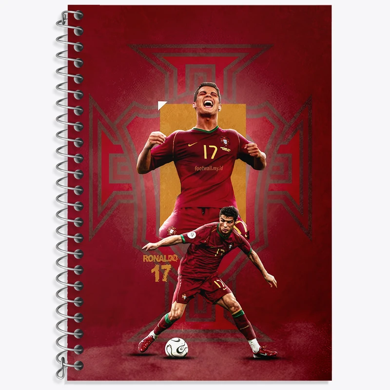 دفتر زبان 50 برگ خندالو مدل سه خط طرح کریستیانو رونالدو کد N2820