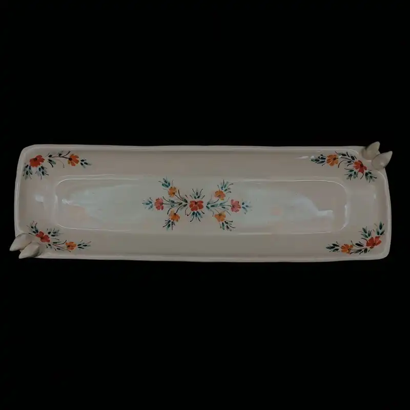 شیرینی خوری سرامیکی هیوا طرح رولت پیچک رز کد 15990927