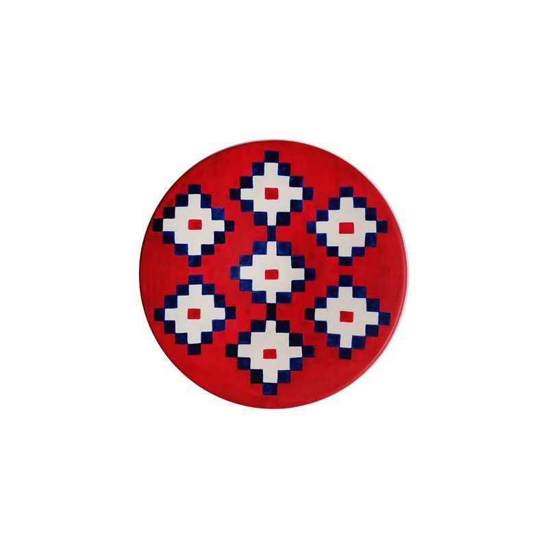 بشقاب دیوارکوب سفالی طرح سنتی