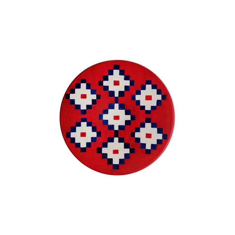 بشقاب دیوارکوب سفالی طرح سنتی