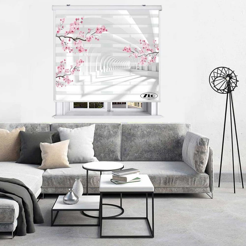 پرده زبرا زیو کد 3D1542 سایز 150X150 سانتی متر