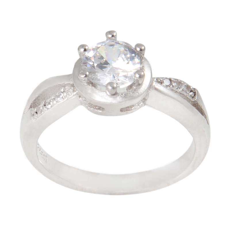 انگشتر نقره زنانه بازرگانی میلادی مدل سنگ کوارتز کد AWR_747