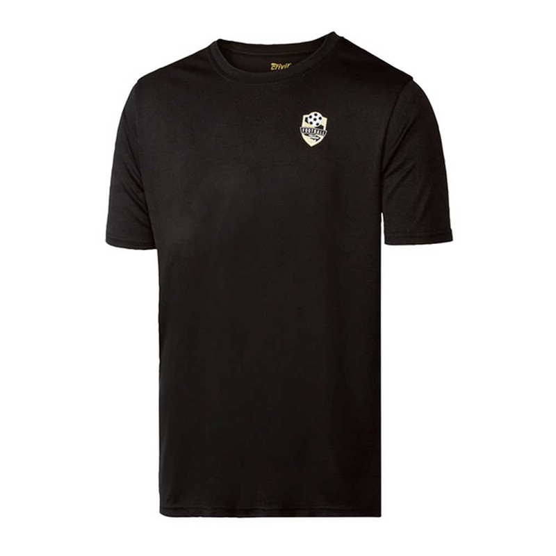 تی شرت آستین کوتاه ورزشی مردانه کریویت مدل فوتبالی 2 سوزنی رنگ مشکی