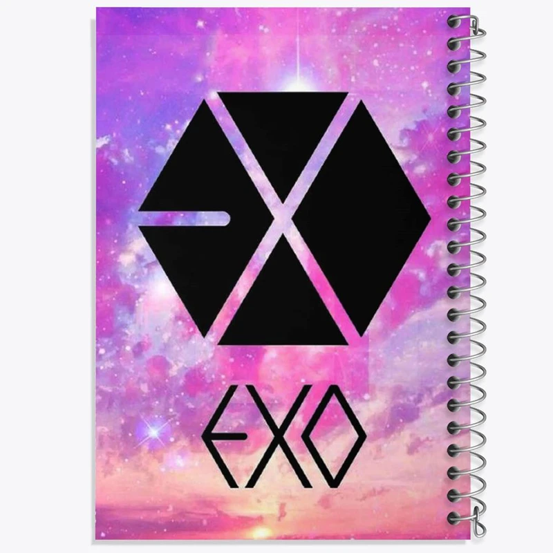 دفتر مشق 100 برگ خندالو طرح گروه موسیقی اکسو EXO کد 2529