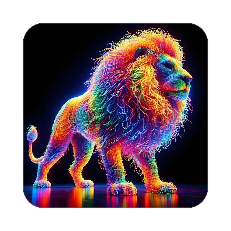 زیر لیوانی کاکتی طرح شیر مدل mp23304