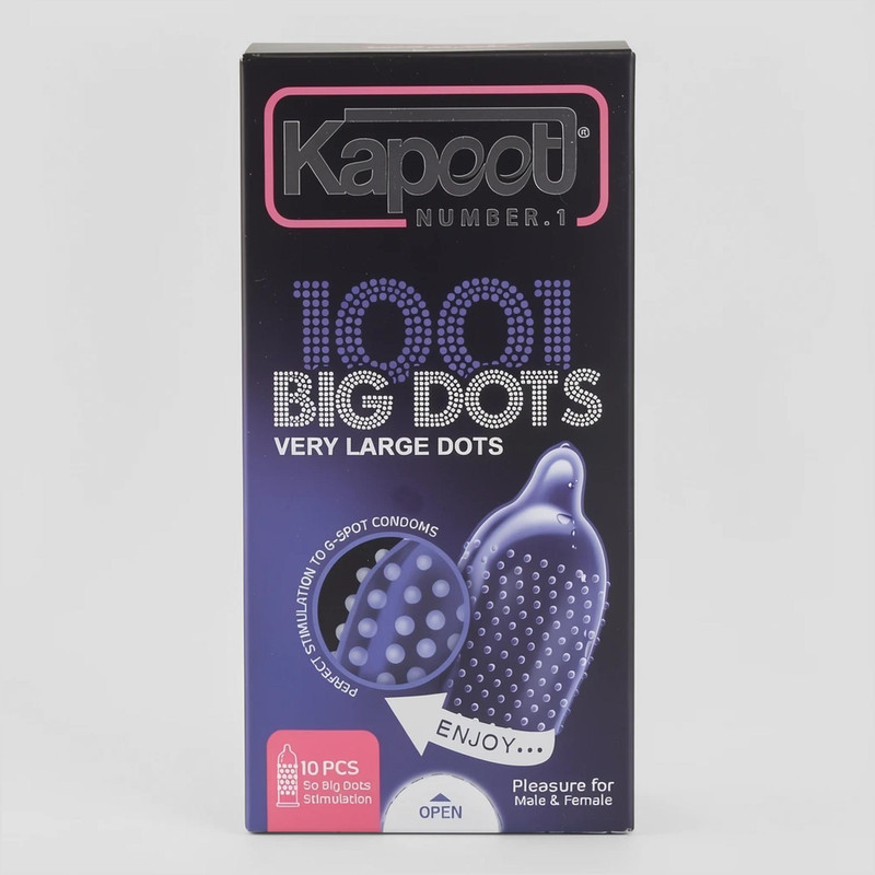 کاندوم کاپوت مدل BIG DOTS بسته 10 عددی 