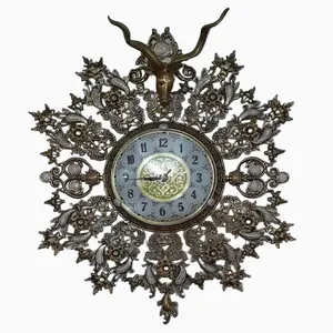 ساعت دیواری برنزی مدل سرگوزن کد 8400