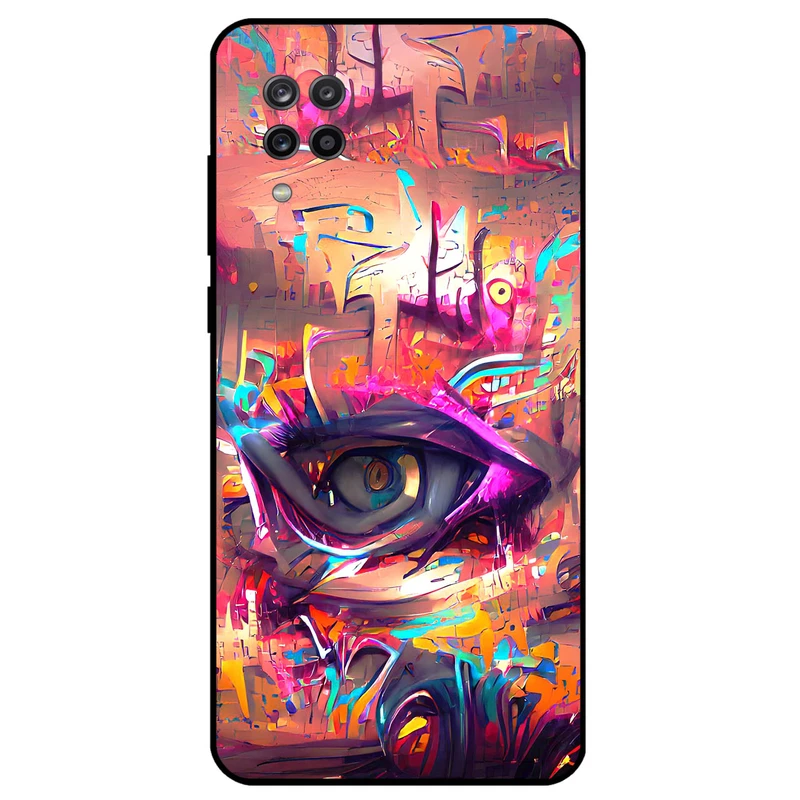 کاور مگافون طرح چشم مدل 2823 مناسب برای گوشی موبایل سامسونگ Galaxy A12         