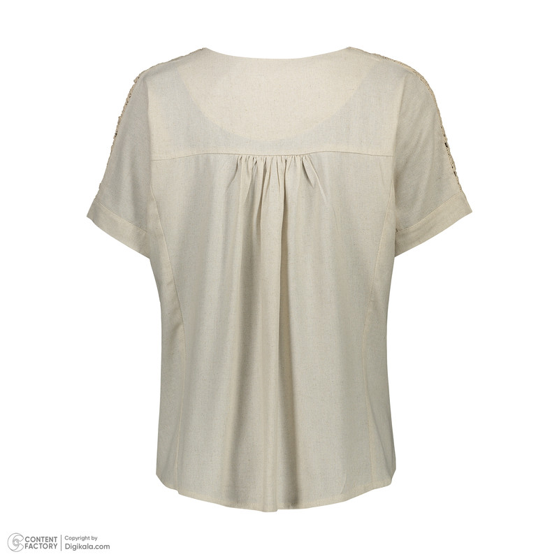 بلوز آستین کوتاه زنانه مدل بهارک گیپوردار کد 5656