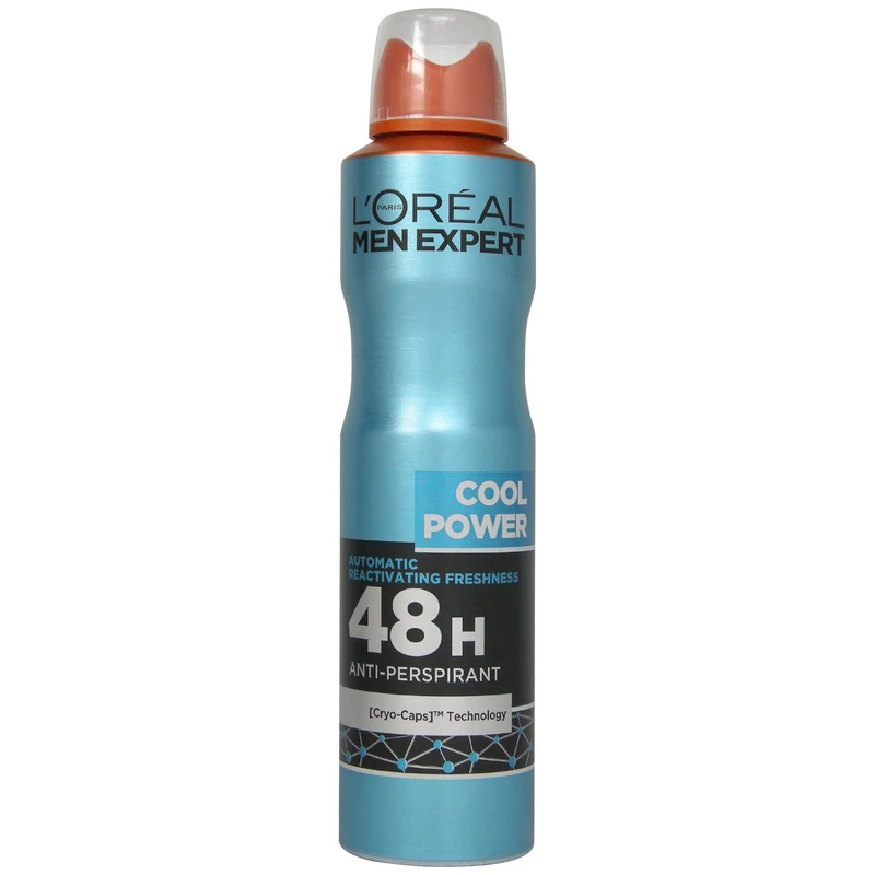 اسپری ضد تعریق مردانه لورآل سری men expert مدل cool power حجم 250 میلی لیتر