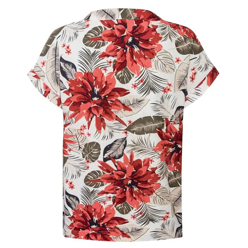 بلوز آستین کوتاه زنانه اسمارا مدل لینن کد 18404427