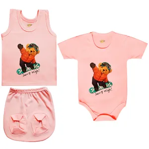 ست 3 تکه لباس نوزادی کارانس مدل PRSZS-4012