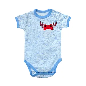 بادی آستین کوتاه نوزادی پولونیکس مدل خرچنگ