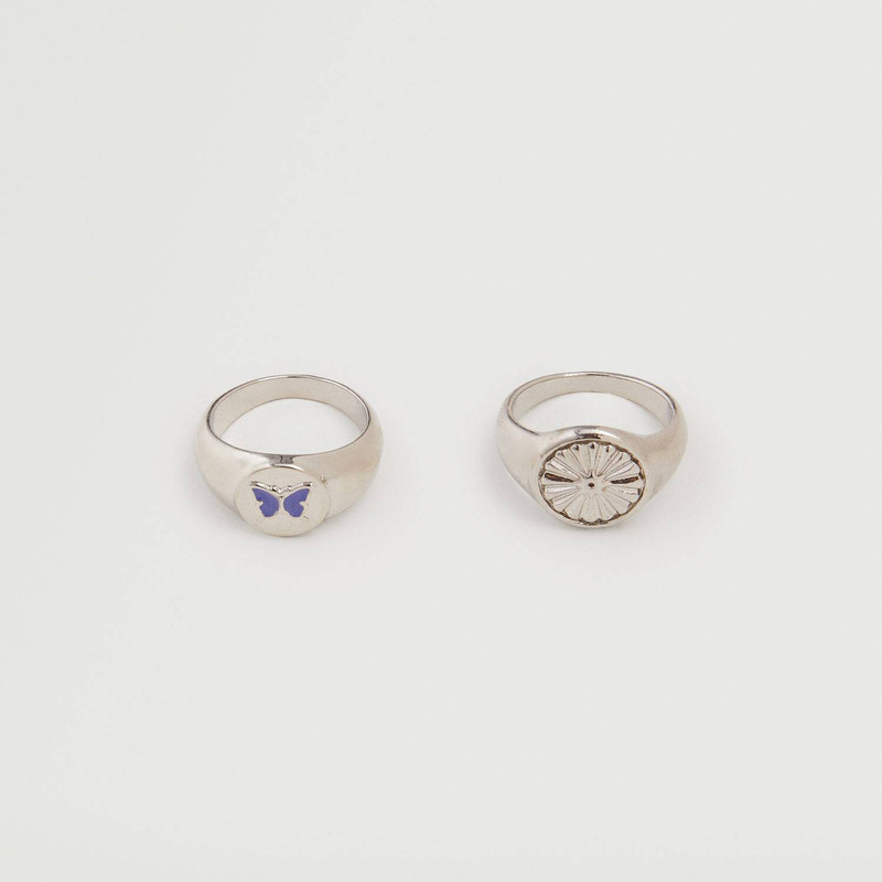 انگشتر دخترانه مانگو مدل SI135SUN مجموعه 2 عددی