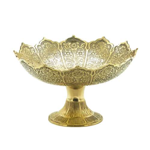 میوه خوردی برنجی مدل پایه دار