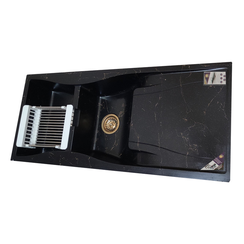 سینک ظرفشویی پارادایز مدل Turkey201ABSHAR-B-GOLD توکار