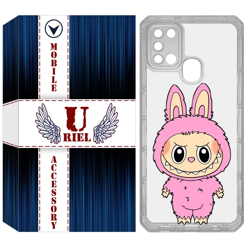 کاور یوریل قاب مدل Clear کد 129 طرح لبوبو مناسب برای گوشی موبایل سامسونگ Galaxy A21S