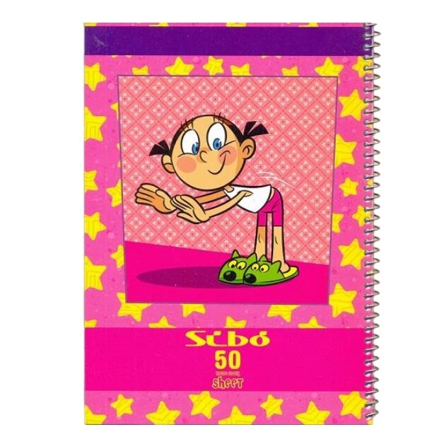 دفتر مشق 50 برگ سیبو طرح دختر بچه کد 220