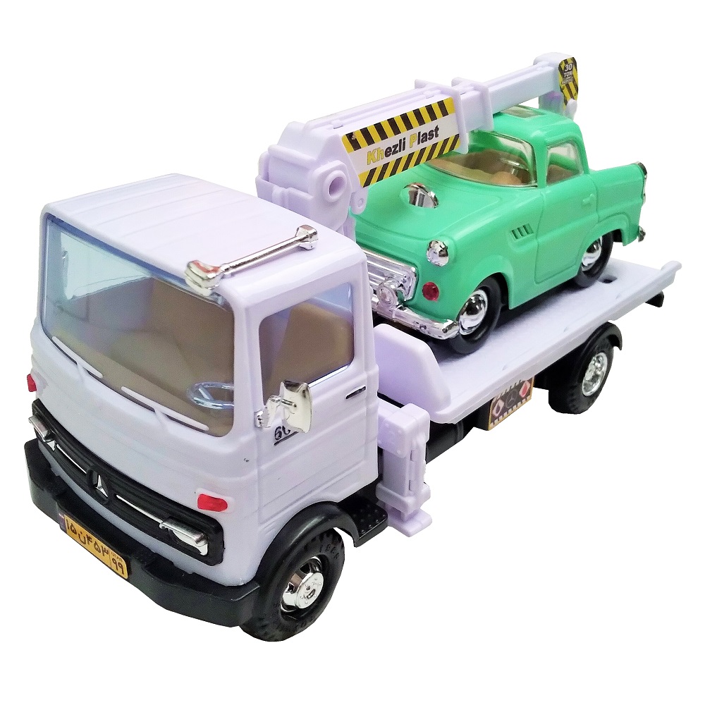 ماشین بازی مدل کامیون خاور جرثقیل کد DBS_10512 مجموعه دو عددی -  - 1