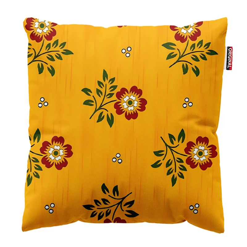 کوسن پاد آفرین طرح گل کد 3507 سایز 40*40 سانتی متر