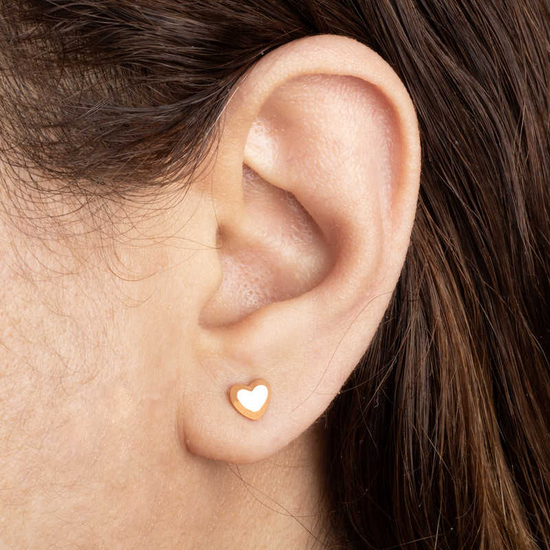 گوشواره زنانه ژوپینگ مدل قلب کد 1020149