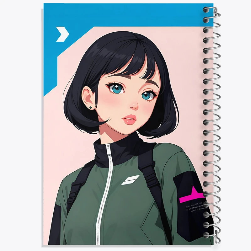 دفتر شطرنجی 50 برگ خندالو طرح دخترانه کد N4538