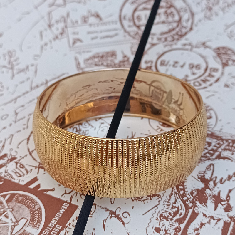 النگو طلا 18 عیار زنانه مدل تک پوش پهن رز کد 410S1