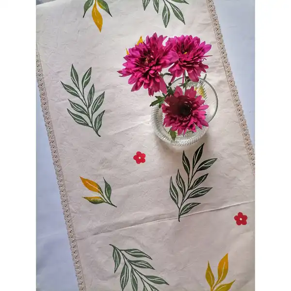 رومیزی چاپ دستی مدل پاییزی