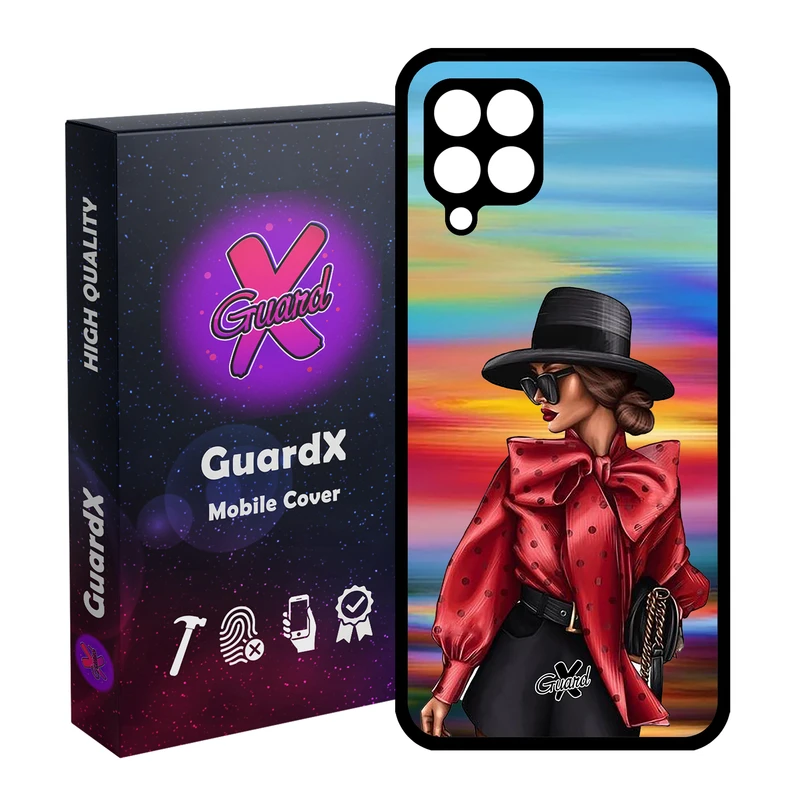 کاور گارد ایکس طرح Girl مدل Glass10086 مناسب برای گوشی موبایل سامسونگ Galaxy A12