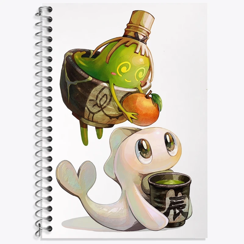 دفتر زبان 50 برگ خندالو مدل دو خط طرح بازی پوکمون (pokemon) کد 32723