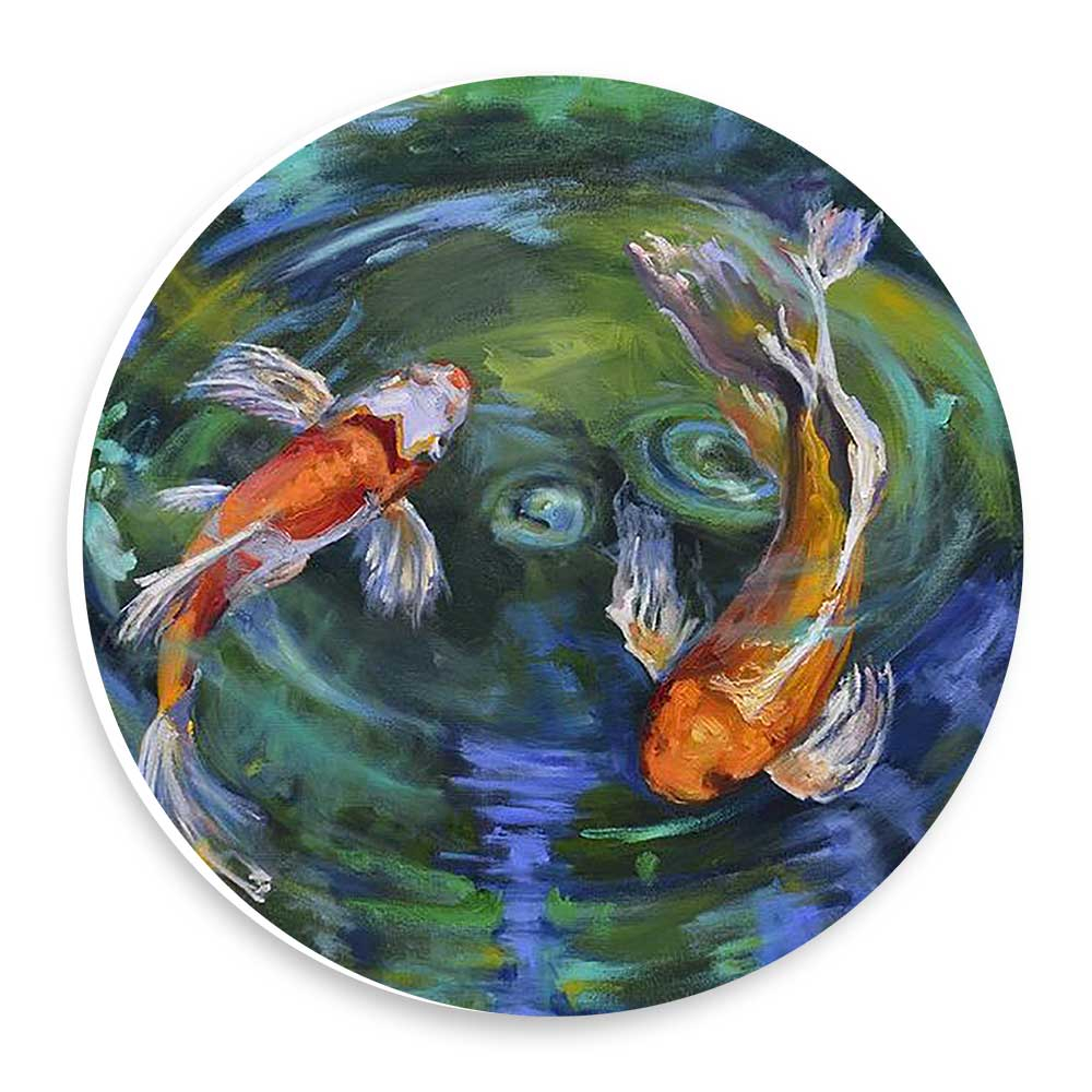  دیوارکوب طرح نقاشی دو ماهی مدل wtb1027