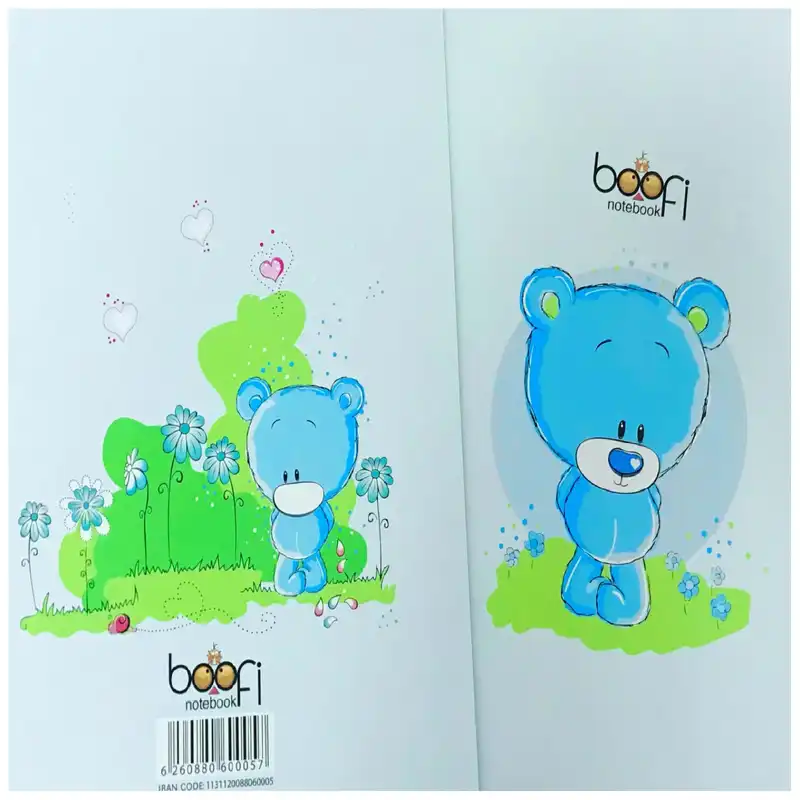 دفتر مشق 50 برگ بوفی کد 01 بسته 5 عددی