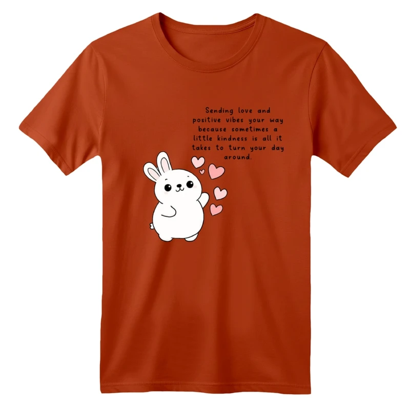 تی شرت آستین کوتاه بچگانه مدل خرگوش و قلب کد 2