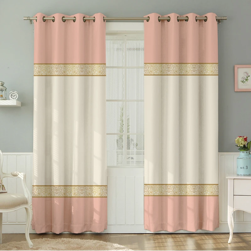 پرده نیروانا طرح   سنتی مدل مخمل کد 8717 سایز 140×280 سانتی متر