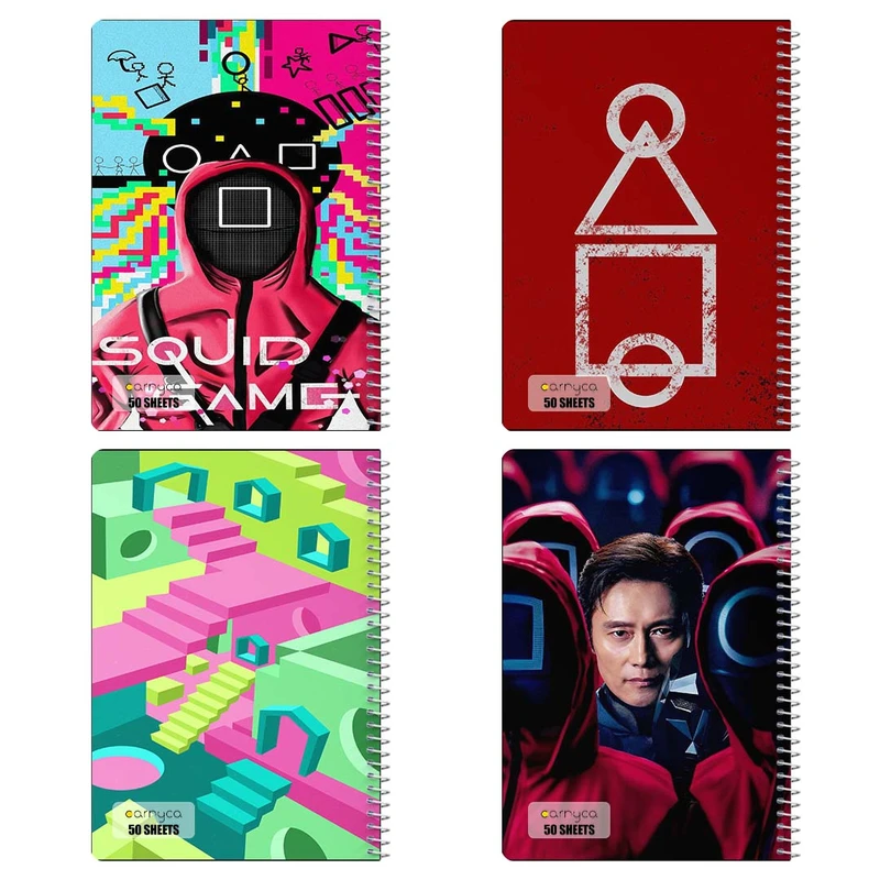 دفتر نقاشي 50 برگ کارنيکا طرح بازی مرکب  کد 53319 مجموعه 4 عددی