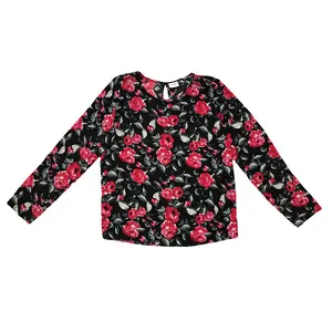 بلوز آستین بلند یقه گرد زنانه مدل J-23076