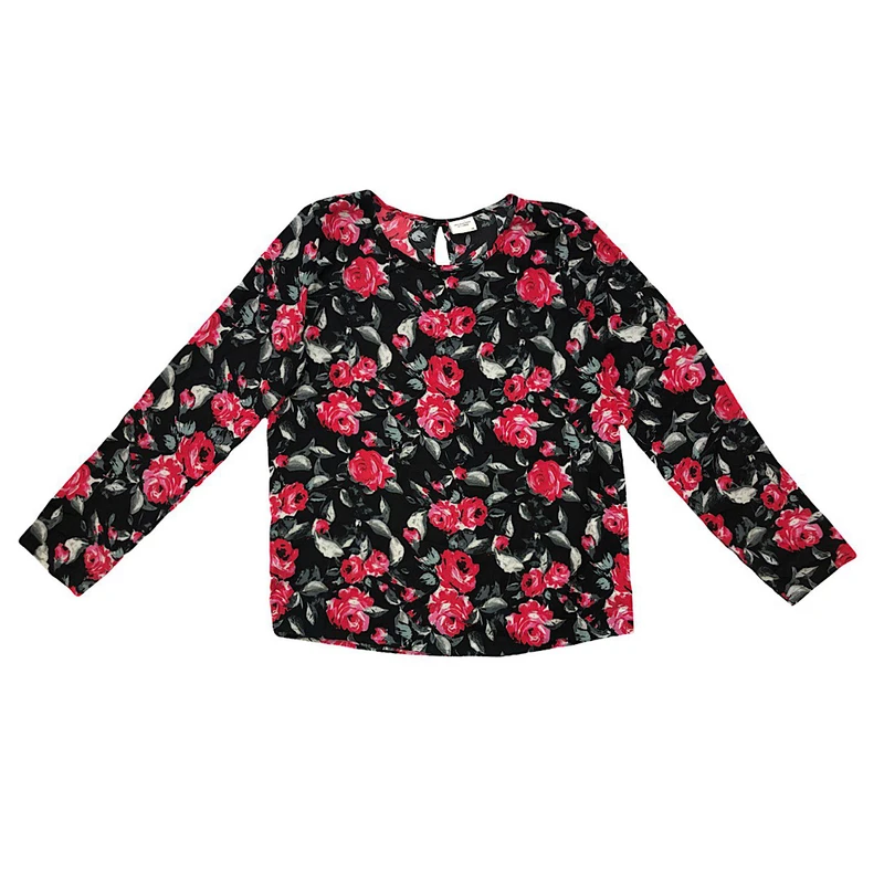 بلوز آستین بلند یقه گرد زنانه مدل J-23076