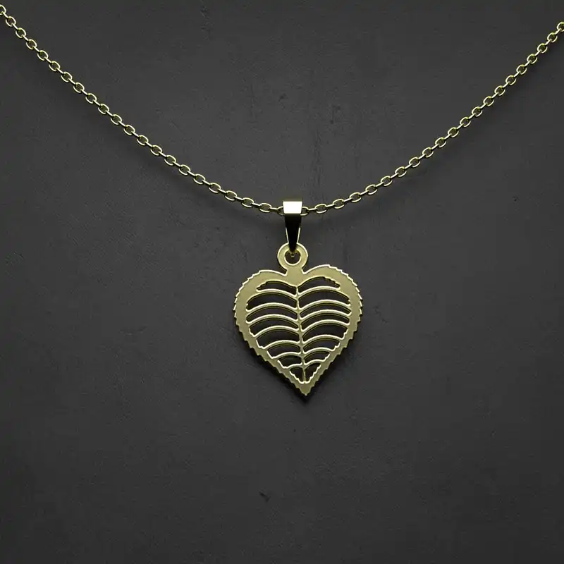 گردنبند طلا 18 عیار زنانه مدوپد مدل برگ کد CA10142