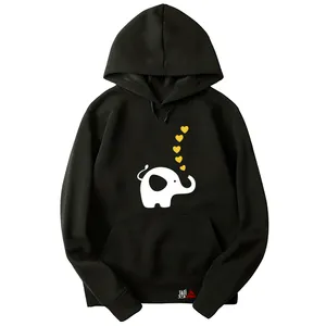 هودی دخترانه آلفامد مدل فیل کوچولو کد T09 رنگ نوک مدادی