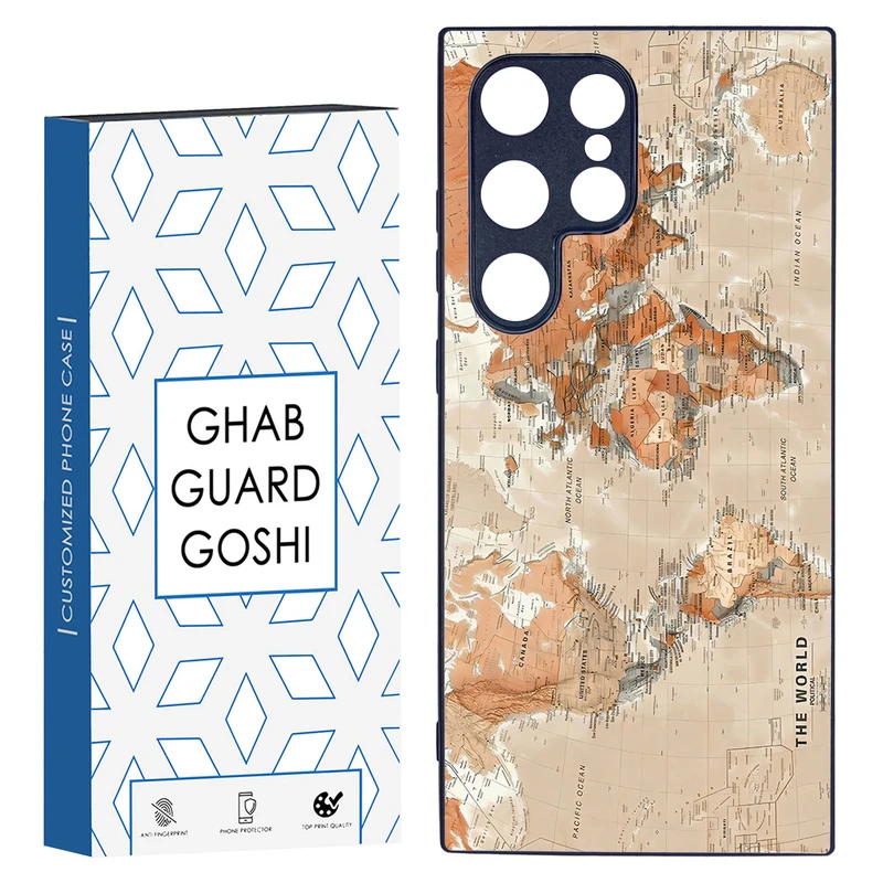 کاور قاب گارد گوشی طرح نقشه کد TPU-081 مناسب برای گوشی موبایل سامسونگ Galaxy S24 ULTRA