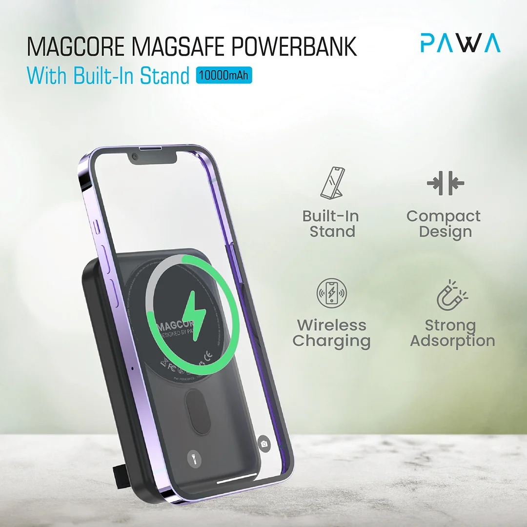قیمت و خرید پاوربانک پاوا مدل MagCore Magsafe ظرفیت 10000