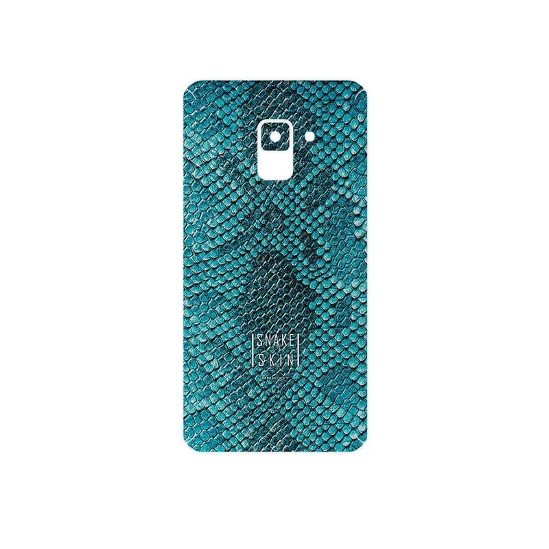 برچسب پوششی ماهوت مدل Blue Snake Skin مناسب برای گوشی موبایل سامسونگ Galaxy A8 2018