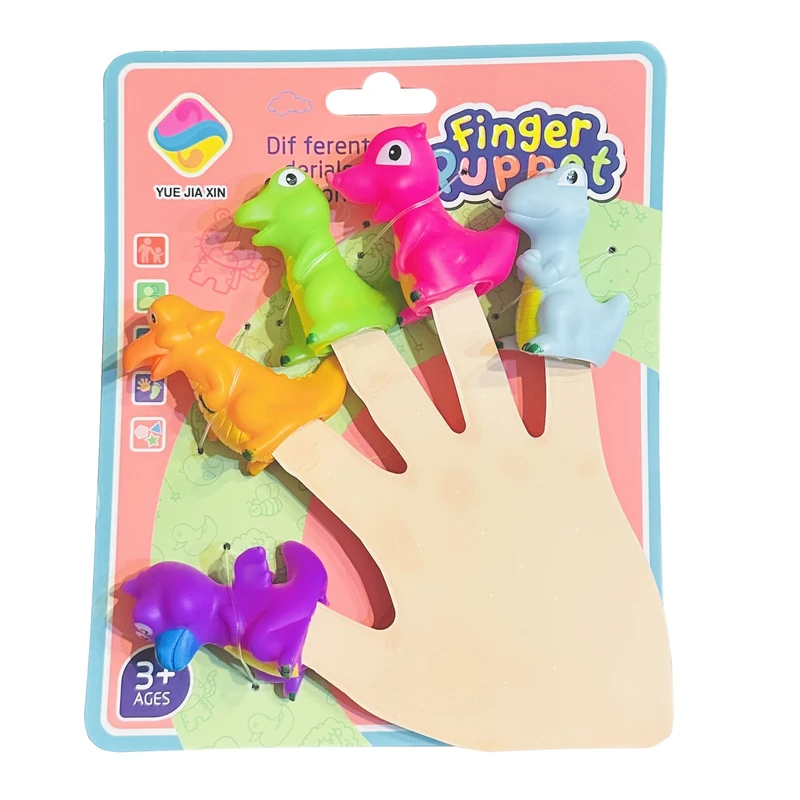 عروسک انگشتی طرح دایناسور کد 2025 مجموعه 5 عددی