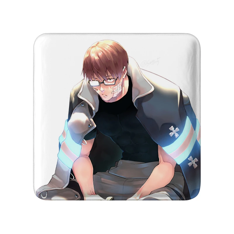 مگنت خندالو طرح هیناوا انیمه نیروی آتش مدل مربعی کد 32226